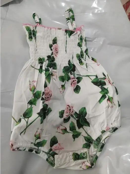 

baby floral romper summer princess baby girls jumpsuit 100% cotton rose pattern newborn rompers