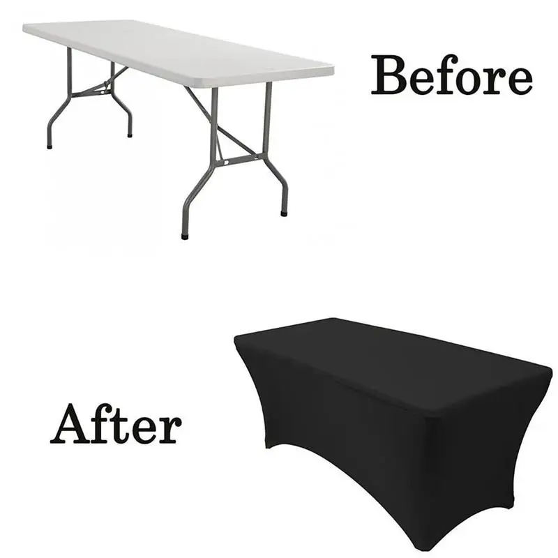 

Black Stretch Beauty Bed Table Cover Salon Spa Banquet Tablecloth Massage Treatment Stretch Fabric
