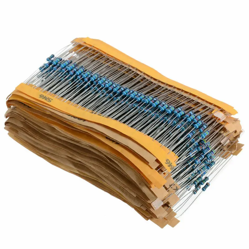 

1280pcs 64 values 1 ohm - 10M ohm 1/4W Metal Film Resistors Assortment Kit