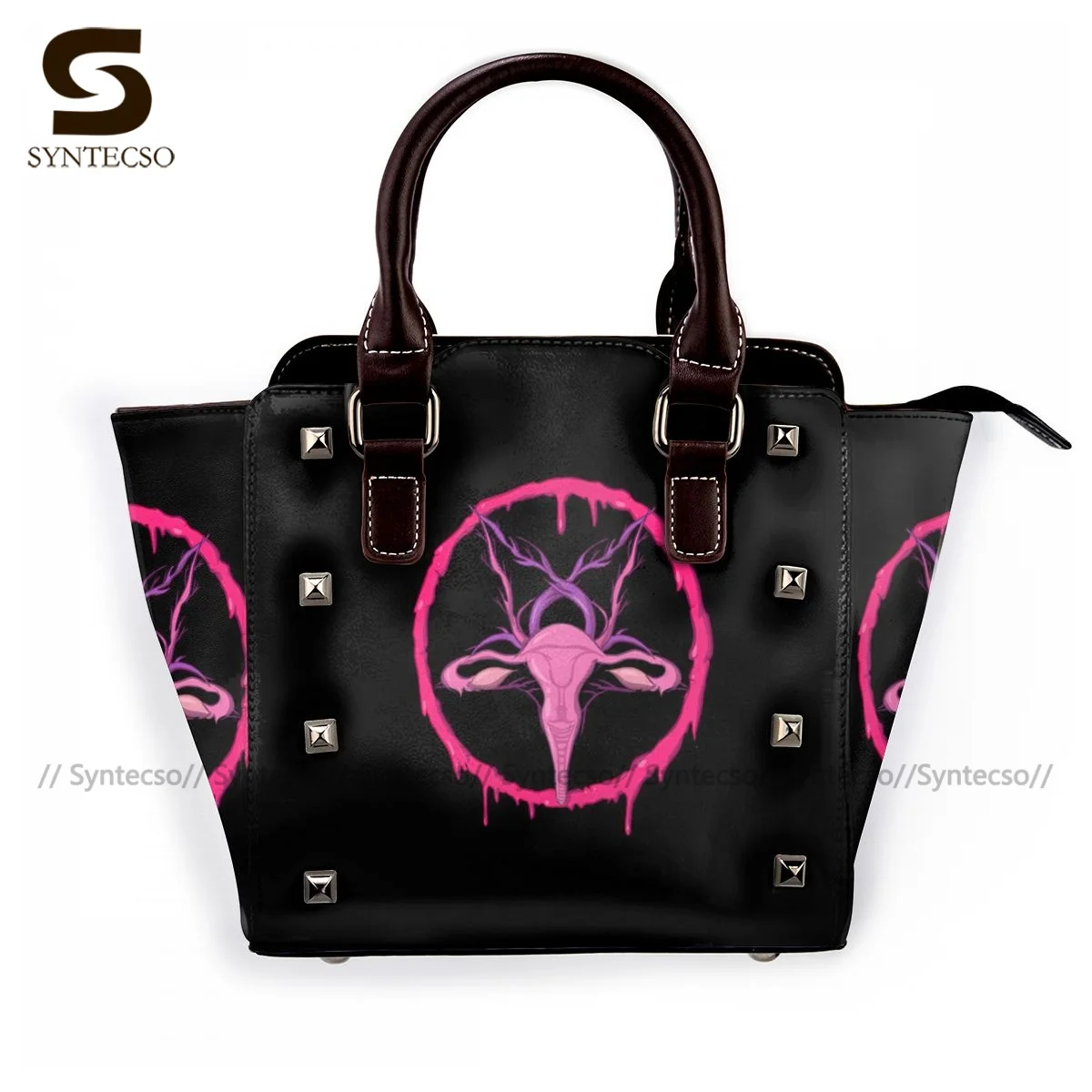 

Пентаграмма сумка эстетическое Кожа Роскошные Сумки женские Сумки Дизайнерская модная женская сумка, подарок для женщины, спальные мешки