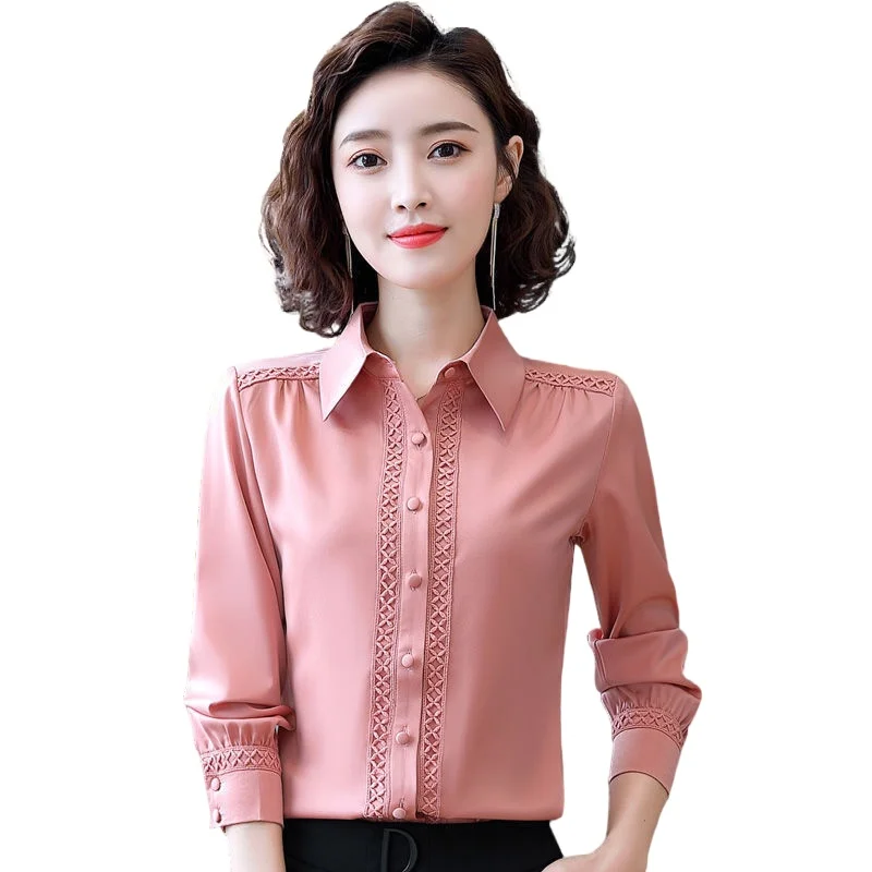 

Women's Shirt Fashion New Design Sense Small Group Loose Women's Shirt Versatile Long Sleeve Warm High-end Temperament Chiffon
