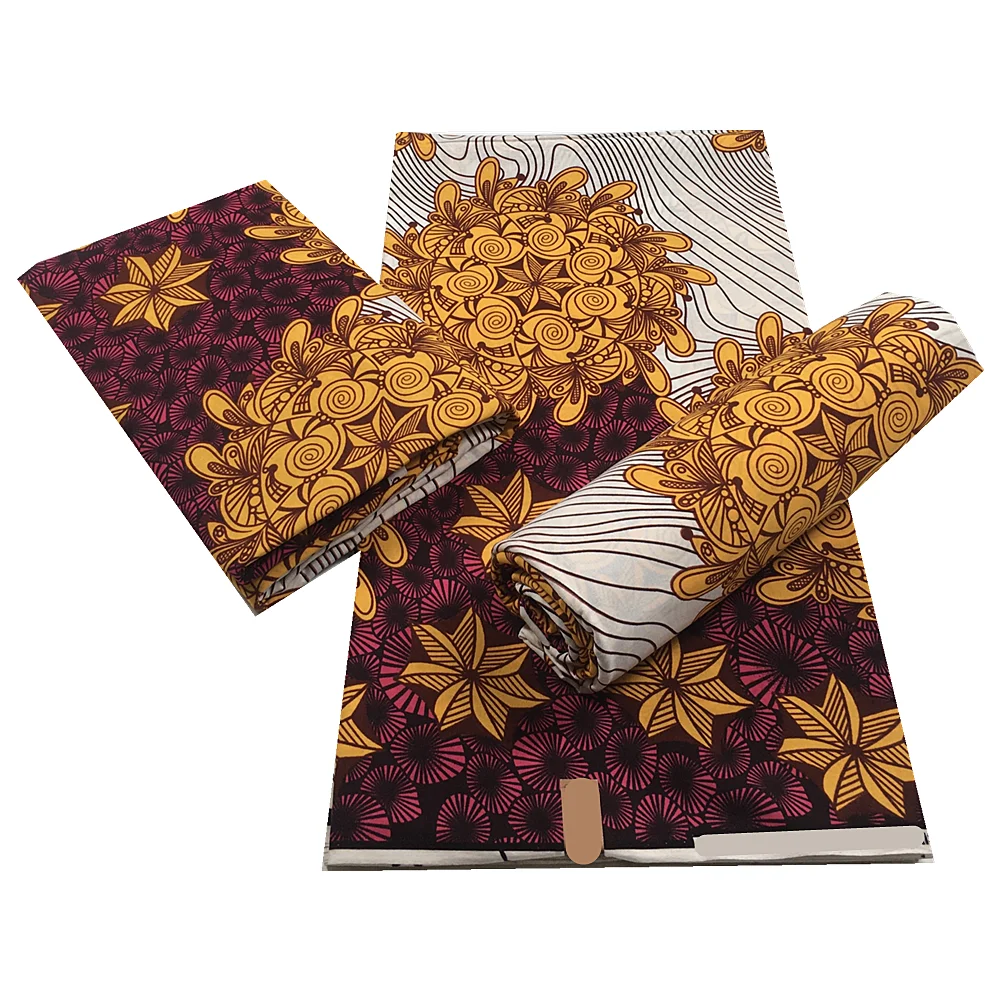 

High Quality Veritable African Wax Prints Fabric, Ghana Wax, 100% Cotton, Nigeria Ankara Loincloth, 6Yards, X930-2