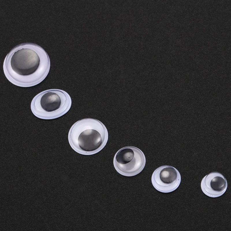 

600 Pieces Mixed Self-adhesive Wiggle Googly Eyes DIY Scrapbooking Crafts Toy Accessories (Assorted Sizes)