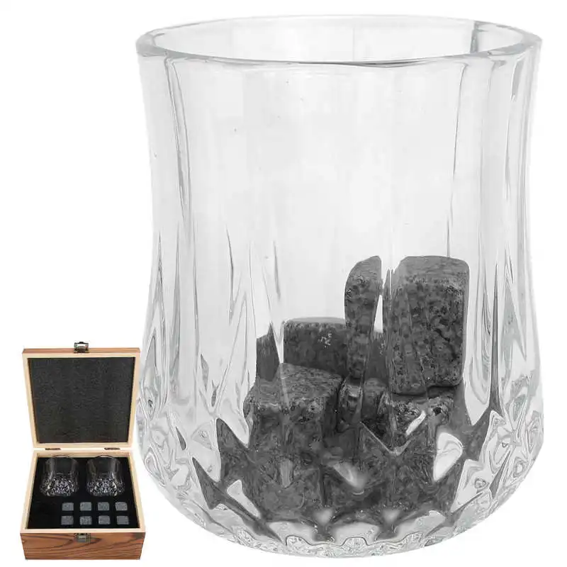 

Whiskey Stones Set Non-Melting Easy To Clean Whiskey Rocks Set for Wine Whiskey