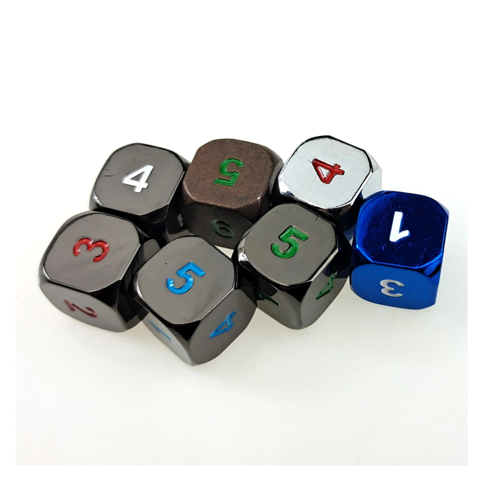 Rollooo 6-сторонние игральные кости из металла d6 | Спорт и развлечения