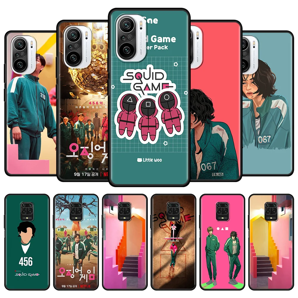

Korea TV Show Squid Game Cave Case For Xiaomi 11X 11 10T 10 9 9T Pro 11 10T 10 9 8 Lite 10S 11i 9SE 11Ultra Funda Best Coque