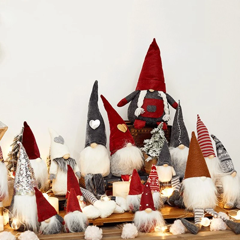 

Interactive Stuffed Dwarf with Non-woven Hat Christmas Element for Xmas Holiday