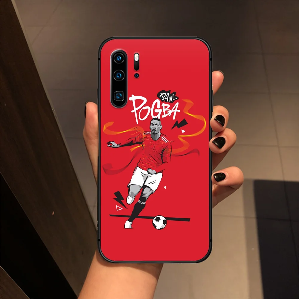 

soccer Paul Pogba 6 Phone Case Cover Hull For Huawei P8 P9 P10 P20 P30 P40 Lite Pro Plus smart Z 2019 black funda pretty hoesjes