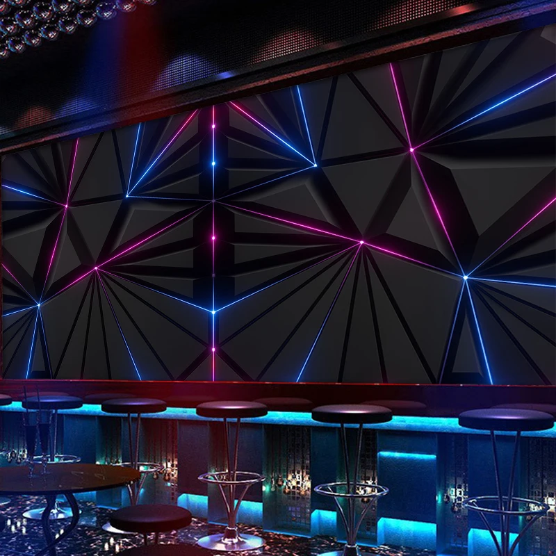 3D KTV Декор гостиницы Интернет Бар Настенная роспись частный кинотеатр крутые