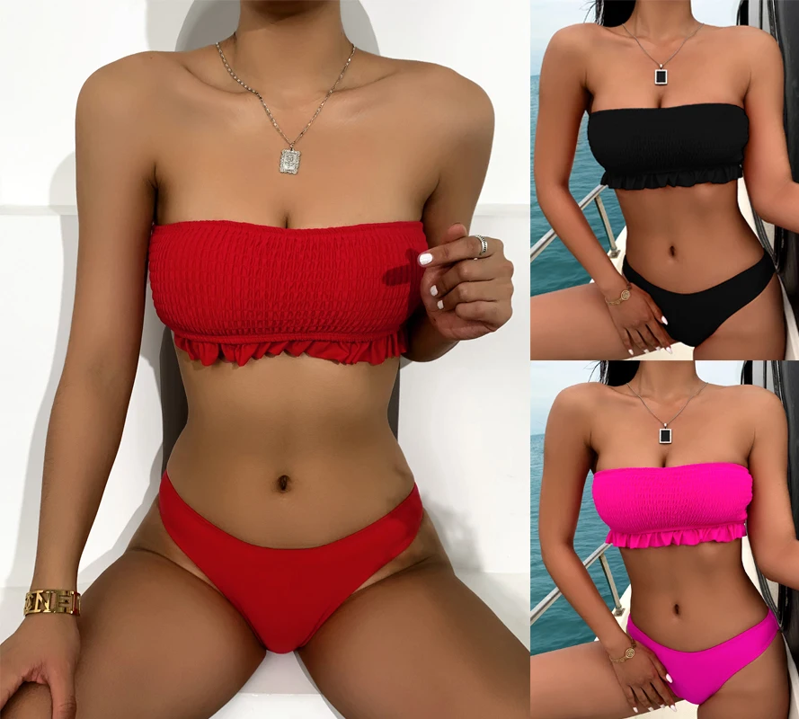 

Sexy Summer Swimwear Biquini Women Two Plece Set Beach Swimsuit Bathing Suit Push Up Brazilian Bikini Maillot De Bain Biquini