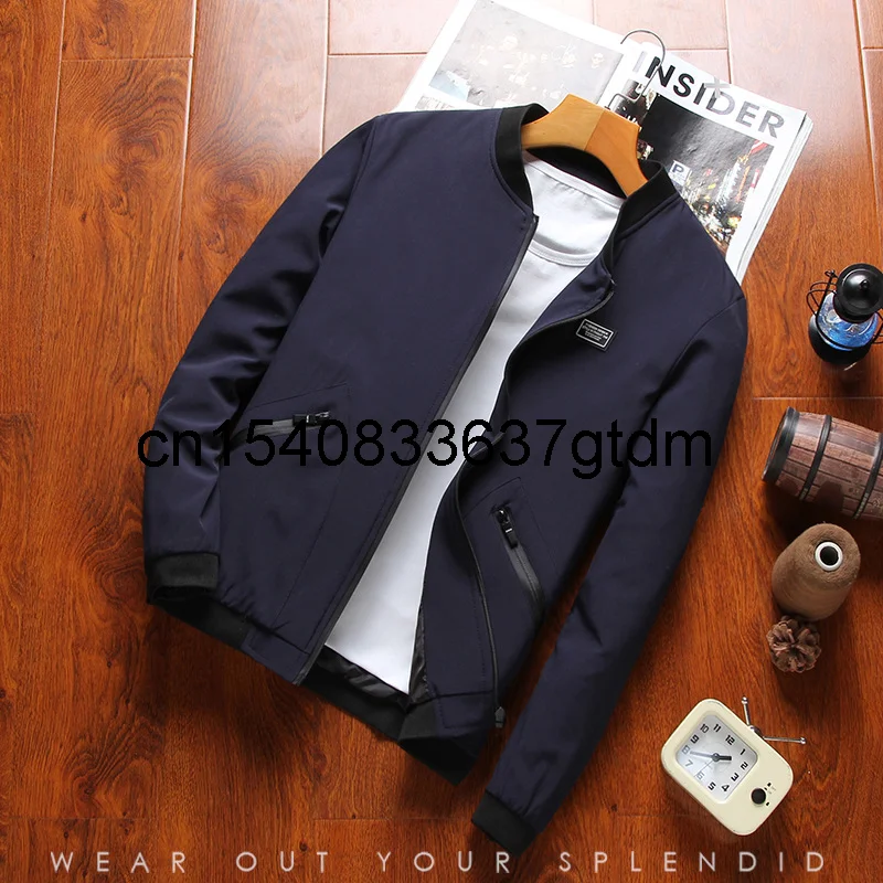 

Spring and autumn fat plus size men's jacket casual jacket loose jacket youth thin top trend
