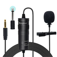 mcoplus microphon studio 3 5mm audio video record lavalier lapel microphone clip on mic for android mac dslr camcorder recorder