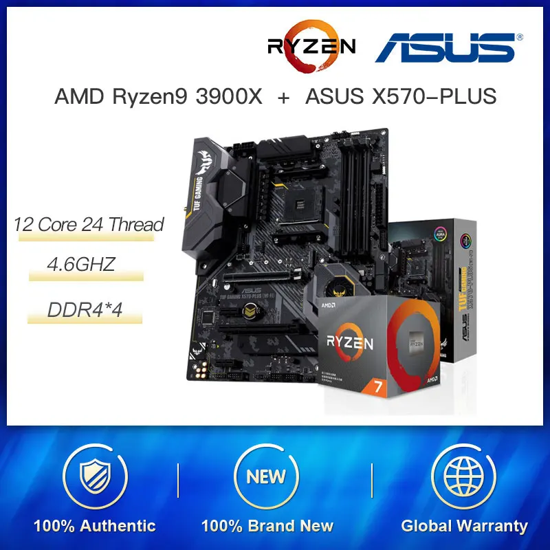 Новый комбинированный Процессор AMD Ryzen 9 3900X 3 8 ГГц 105 Вт 12 ядерный 24 ниточный