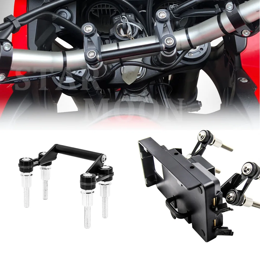 

Handlebar Risers Mobile Phone Bracket 12mm GPS Motorcycle Navigation Holder For Honda CRF1000L Africa Twin CRF1000L ADV Sports