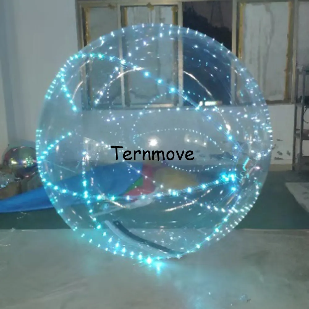 Kopen Led Water Lopen Bal Water Rollende Bal Opblaasbare Verlichting Bowling Ballen Voor Game Opblaasbare Menselijke Hamster Water Voetballen