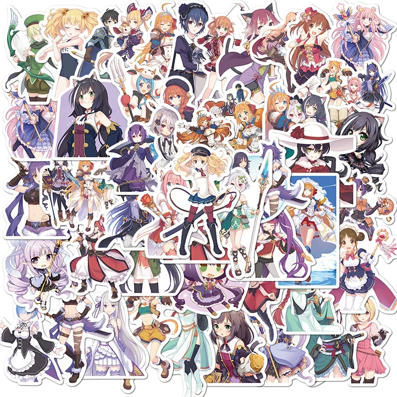 

50PCS Anime Princess Connect! Re:Dive Stickers Kusano Yui Skateboard Fridge Guitar Laptop Travel Luggage Decals Sticker F4
