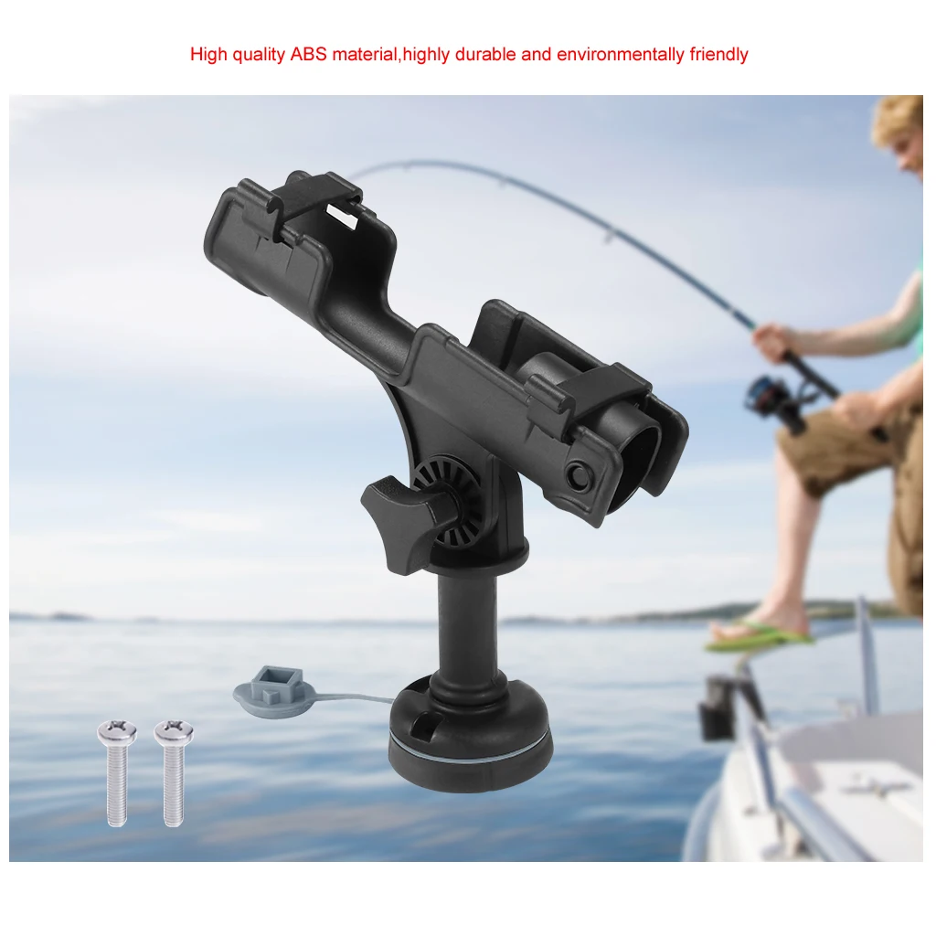 

2X ABS Fishing Rod Pole Holder Rack Rest Adjustable Removable Kayak Boat Support Boat Fishing Tackle Accessories Pole Bracket