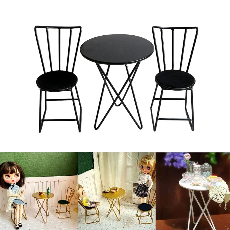 

Metal Table And Chair Set Doll Accessories 30cm Doll For Blyth Barb