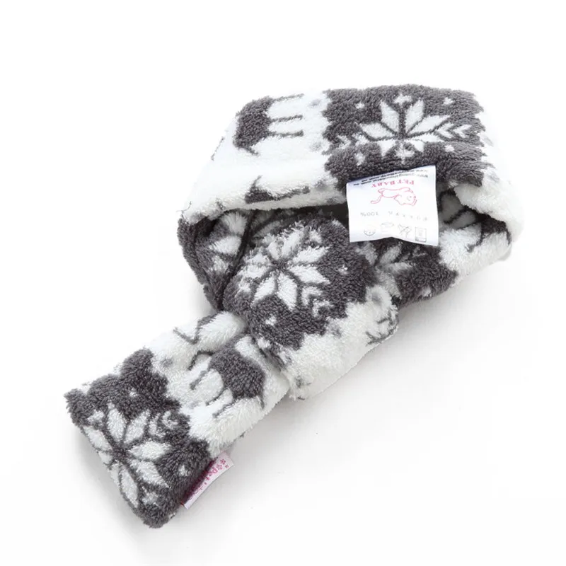 Зимний шарф бандана для домашних питомцев флисовый ошейник щенков шарфы шейный