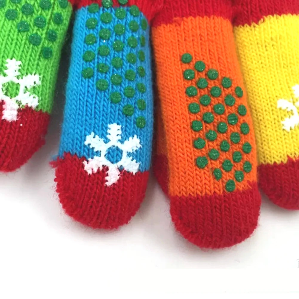 

CHILDRENS MULTI STRIPE MAGIC GLOVES GIRLS BOYS KIDS STRETCHY KNITTED WINTER WARM