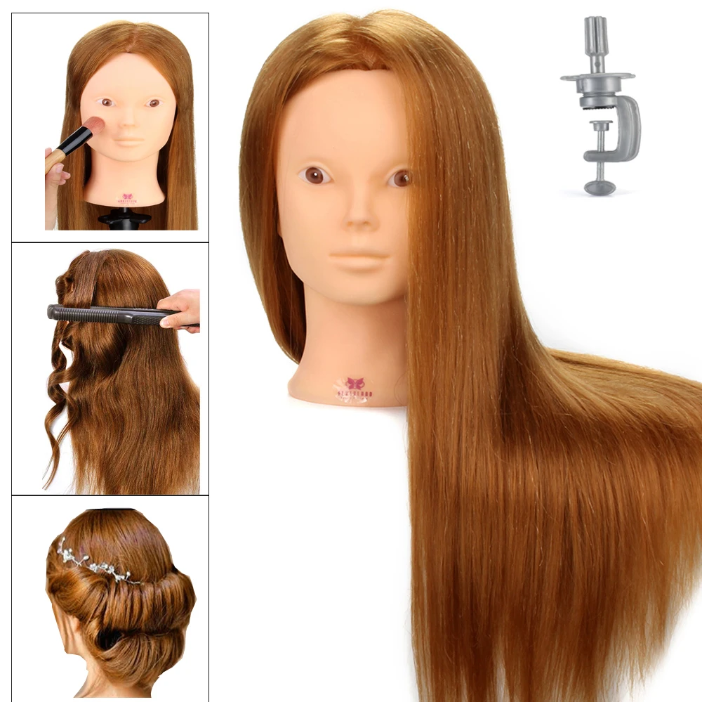 Тренировка голова с 50% настоящие человеческие волосы Профессиональные