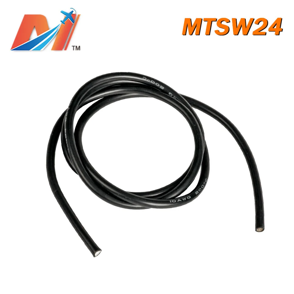 Maytech распродажа (1 метр) Мощный силиконовый провод AWG24 черного цвета|Силовая