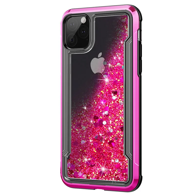 Цветная жидкость песок прозрачный защитный чехол с кристаллами для iPhone11Promax x xr
