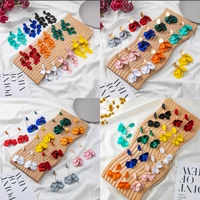 xiyanike new multi style flower acrylic drop earrings for women boho 2021 trend party gift fashion jewelry wholesale pendientes