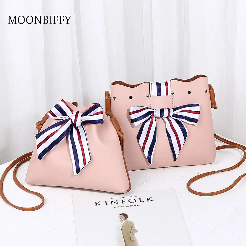 

Модная женская сумка-мешок из искусственной кожи с бантом, новый дизайн 2021, женские кошельки и ручные сумки, сумки через плечо для женщин