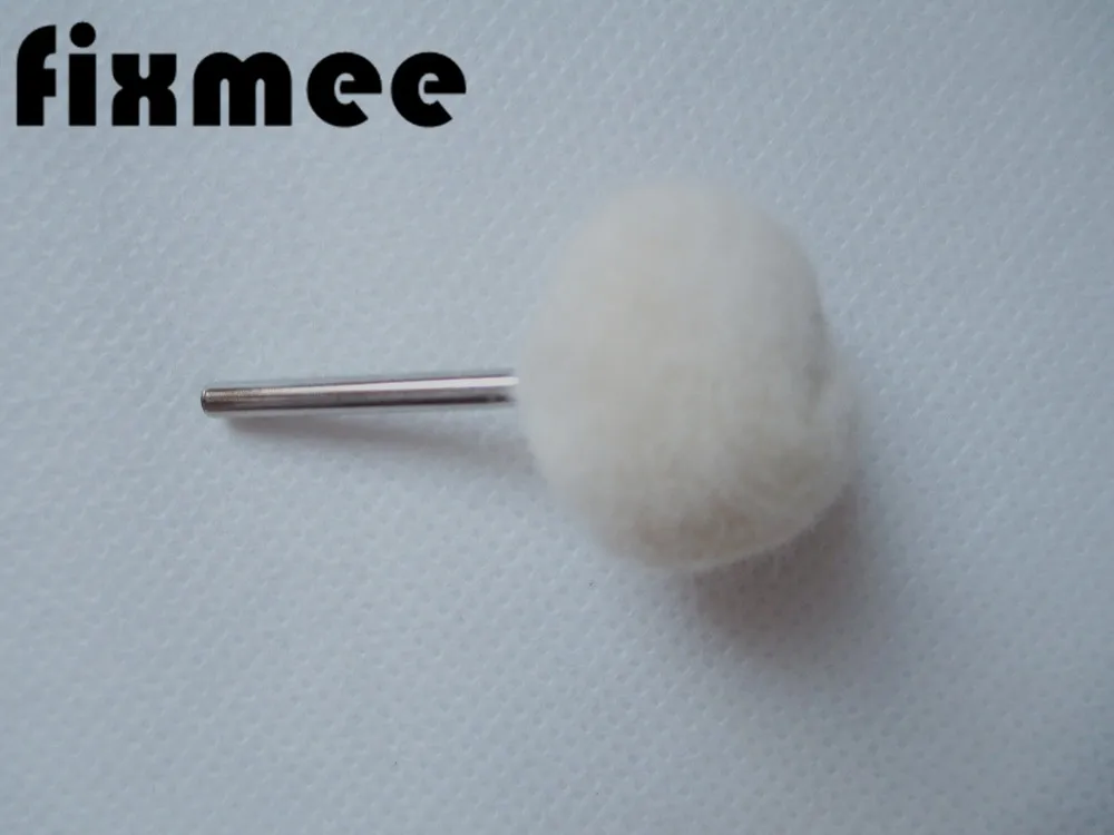 

10 PCs 25MM Dia 3MM Fine Shank Wool Polishing Head 1" Grinding Jewelry Metals Wheels Buffing Felt Dremel Rotary Tool Accessories