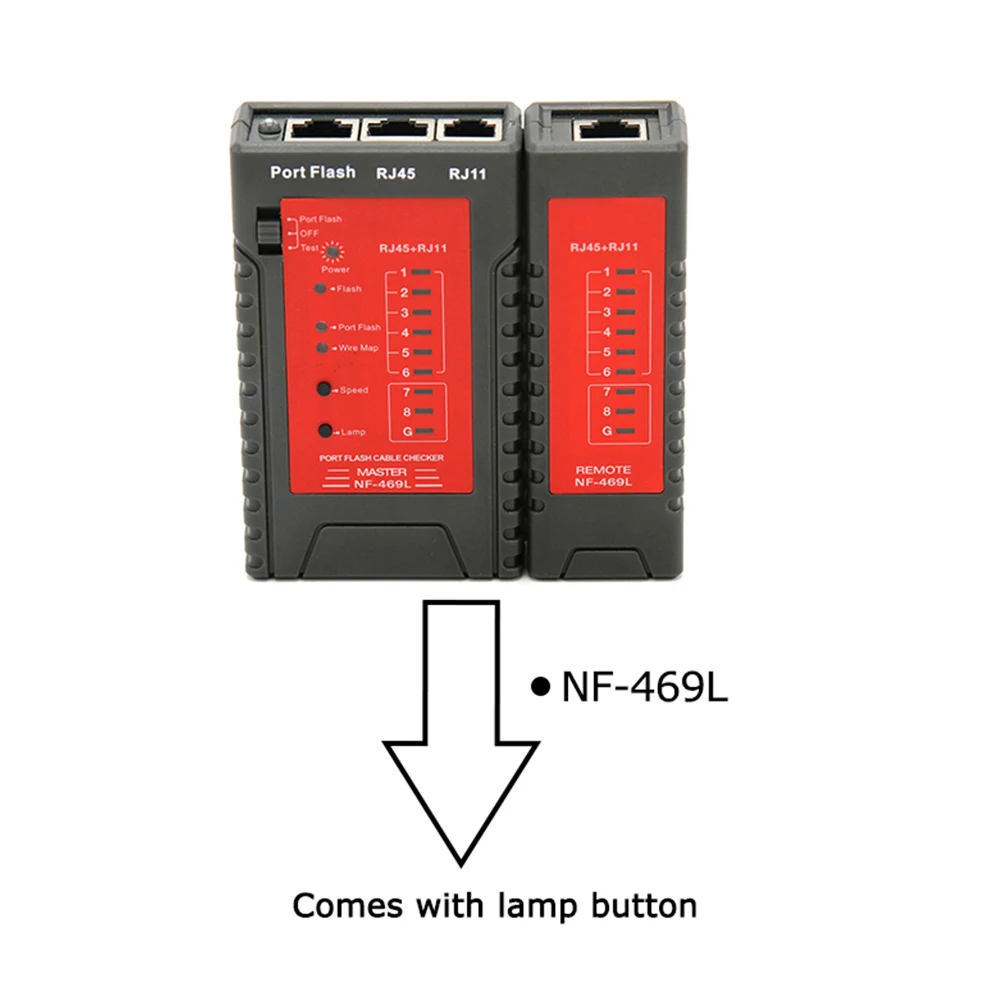NF-469L Сетевой кабель трекер и тестер RJ45 RJ11 тестер Универсальный провод трекер для кабель Ethernet LAN стационарный телефон проводное тестирование инструмент - Цвет: NF-469L