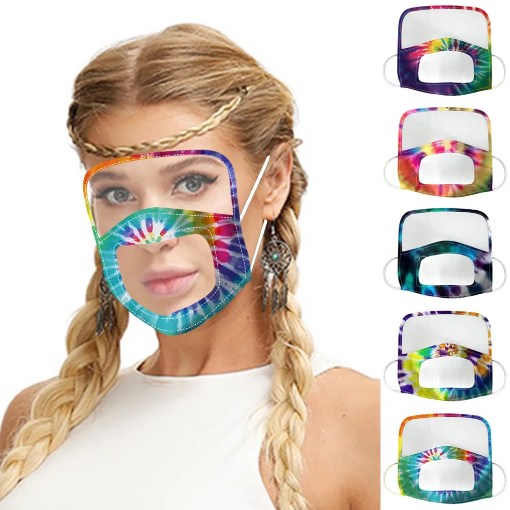 1 шт. маска для взрослых с прозрачным окошком видимое выражение глухих и