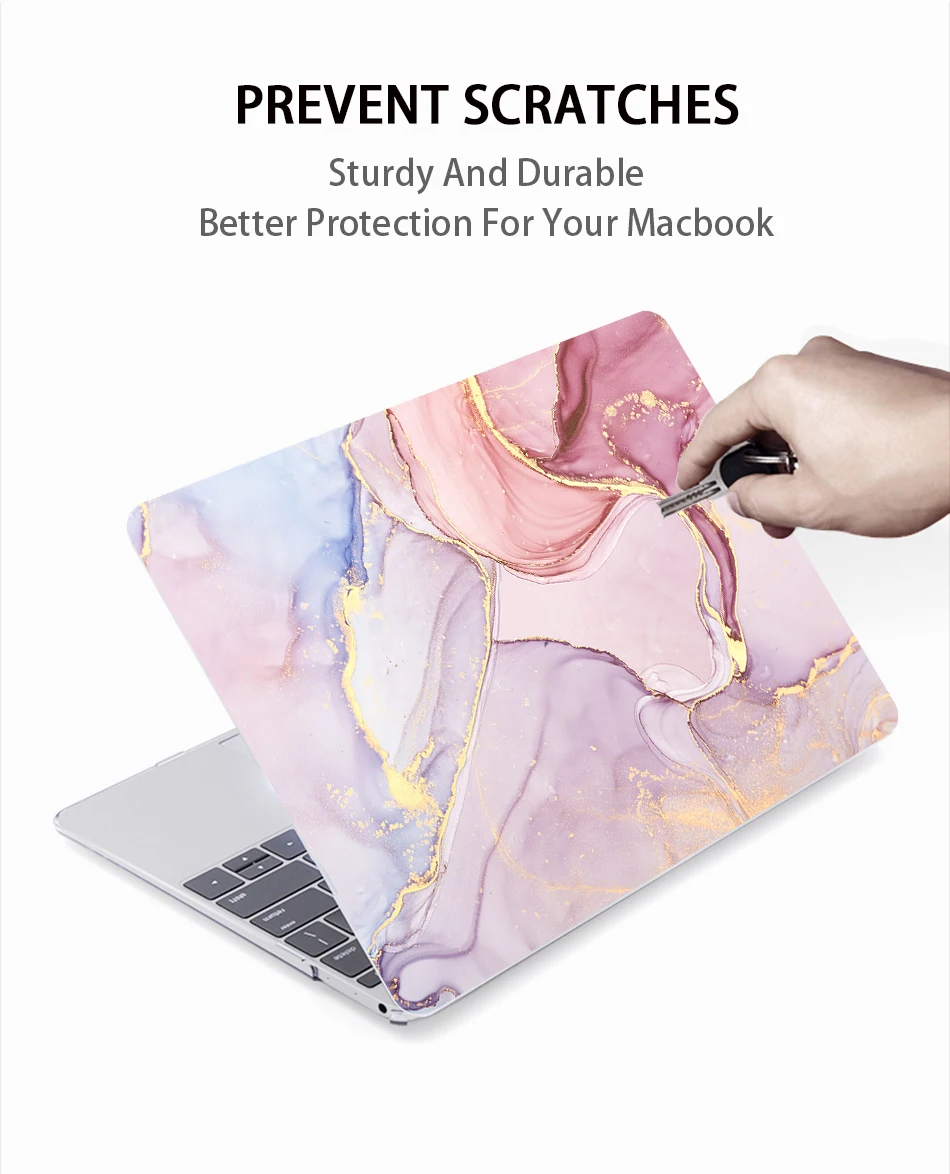 MTT мраморный чехол для Macbook Air Pro retina 11 12 13 15 16 дюймов, чехол для ноутбука mac book Pro 13,3 15,4 с сенсорной панелью