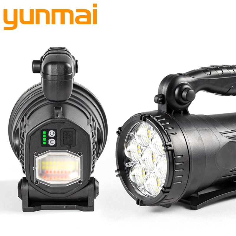 

XHP90.2 Super Bright Built-in 18650 Battery Mobile Power Portable LED Flashlight Flashlight Rechargeable LED Bulb Black Lantern