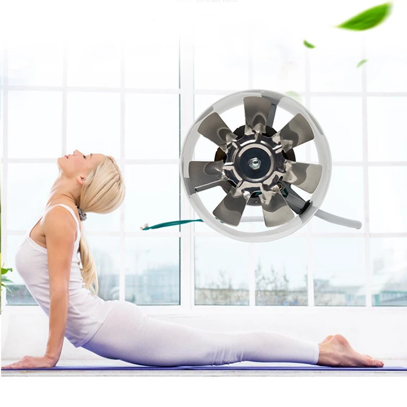 

4 Inch Inline Duct Fan Air Ventilator Metal Pipe Ventilation Mini Extractor Bathroom Toilet Wall Fan Duct Fan Access Window Fan