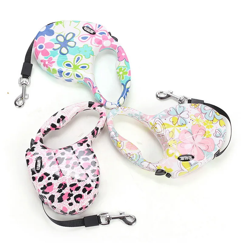 Многоцветная шлейка для собак автоматический выдвижной поводок из АБС пластика
