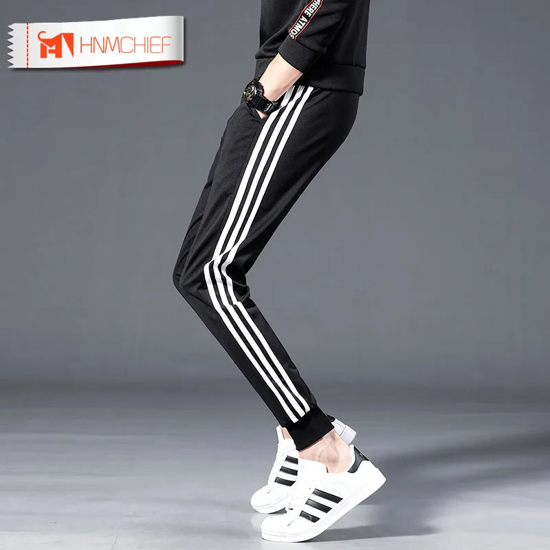 Мужские повседневные штаны HNMCHIEF микро-эластичные фирменные спортивные джоггеры