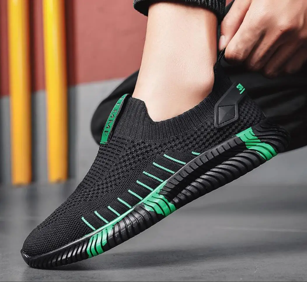 

Повседневная мужская обувь на одной ноге, сетчатые дышащие кроссовки с мягкой подошвой, Универсальные мужские летние кроссовки в Корейском...