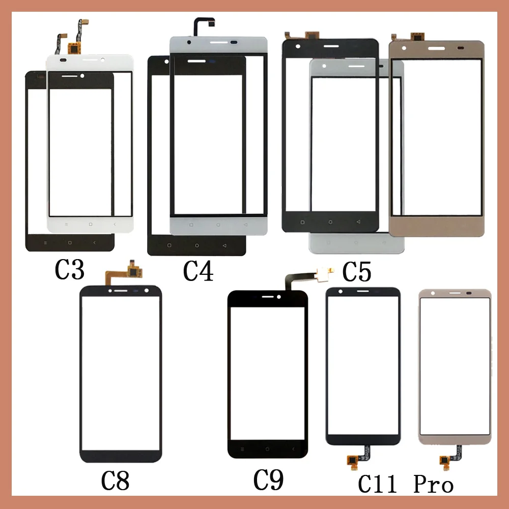 Сенсорная панель мобильного телефона для Oukitel C3 C4 C5 C8 C9 C11 Pro Сенсорный экран дигитайзер сенсор внешняя стеклянная панель объектива