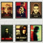 Американская Популярная серия из крафт-настенная бумажная наклейка декоративный настенный плакат мистера робота в ретро стиле 23