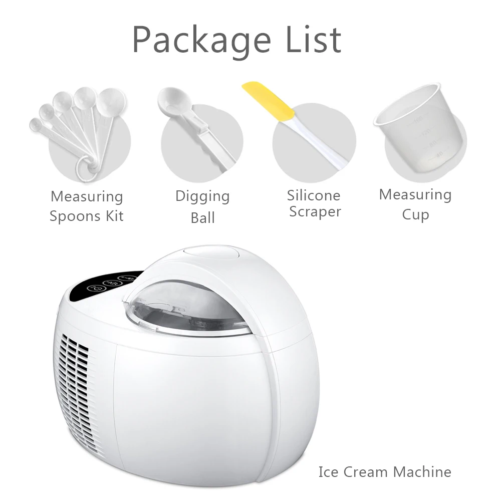 

1000ml Household Full Automatic Soft Hard Ice Cream Maker Machine Intelligent Sorbet Fruit Yogurt Ice Maker Dessert Maker