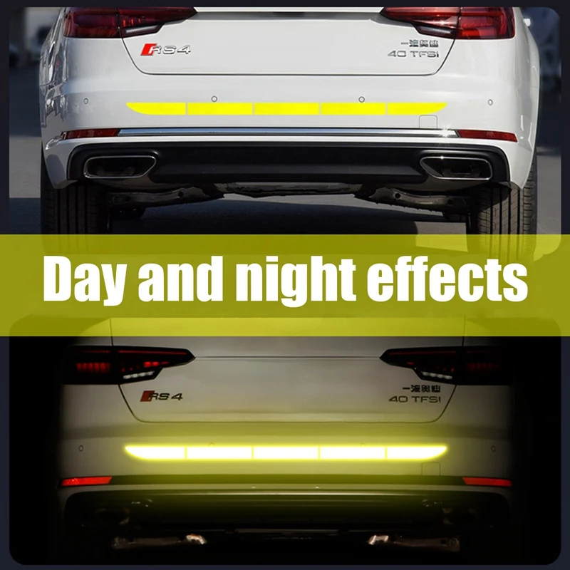 

Car Auto Reflective Warn Strip Tape Bumper Safety Stickers Decal Car Accessories pet Through The Tail Lamp