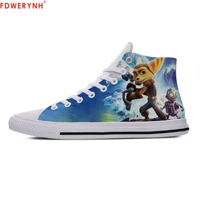 womens customized casual canvas shoes cute game for ratchet clank high top shoes women breathable custom shoes