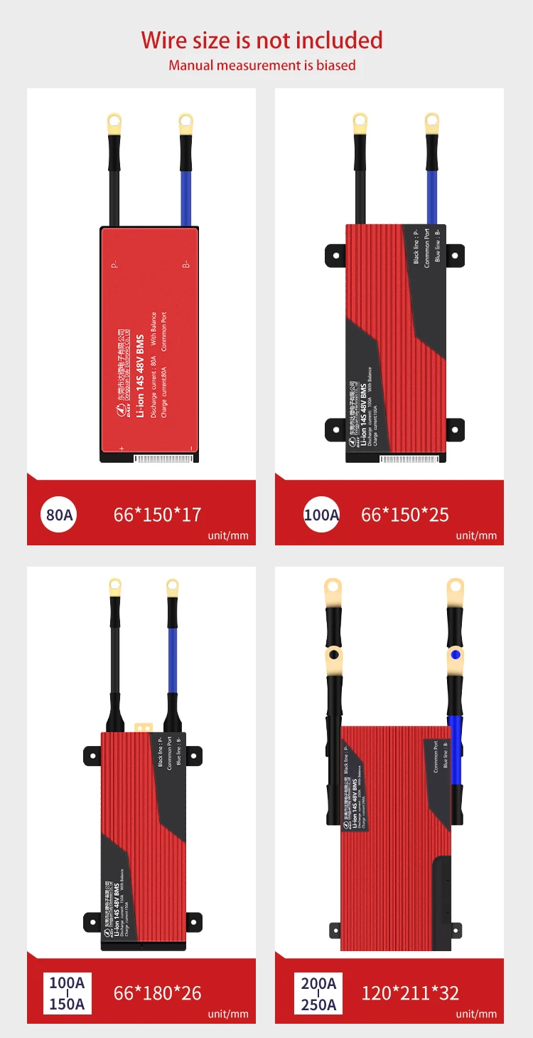 Daly 3,7 v 14s батарея pcm bms 80a 100a e-bike система управления литий-ионным аккумулятором 48v с балансом для электронной автомобильной солнечной энергии