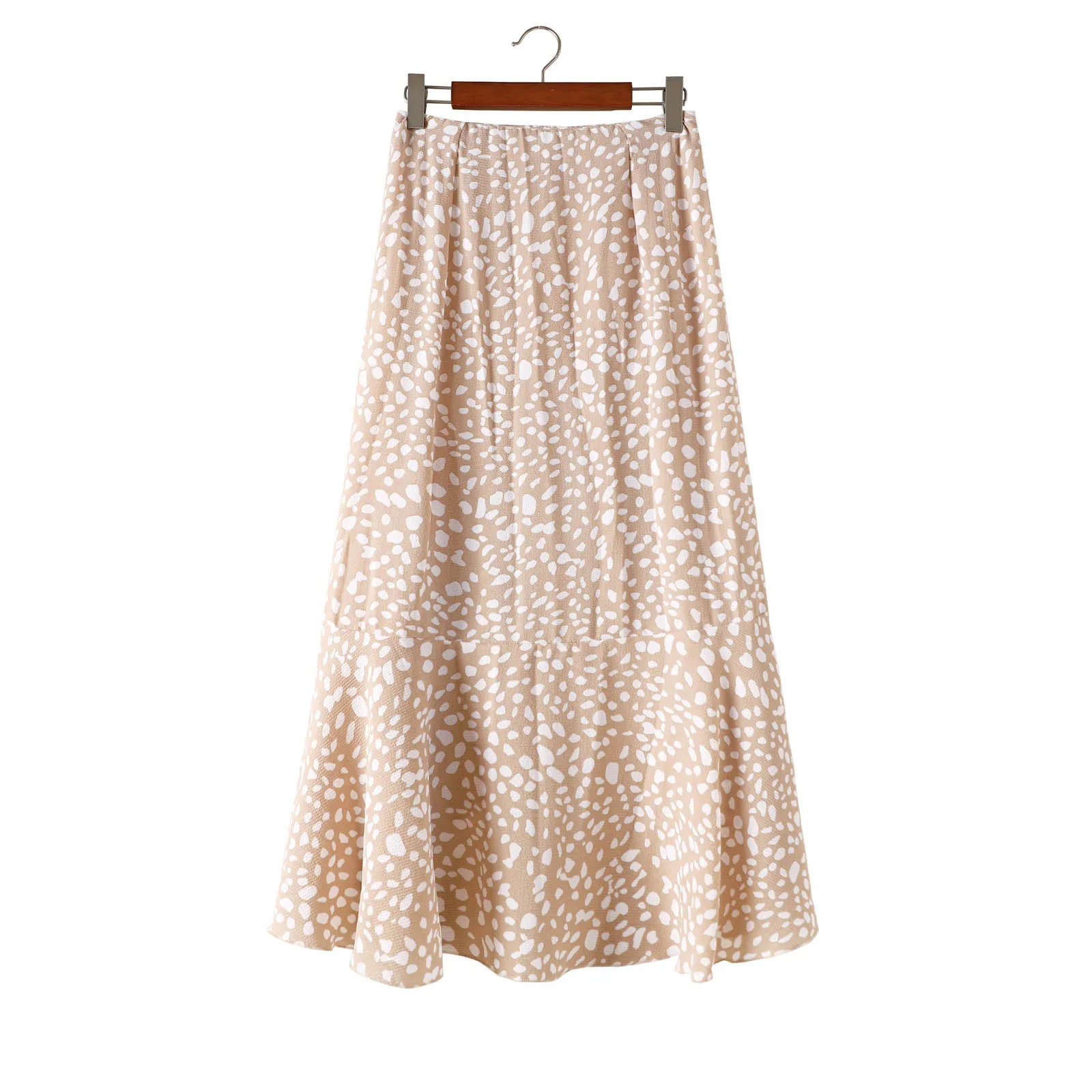 

Skirts Women Casual Print High Waist Mid-length Chiffon Ruffle Skirt Floral Print Boho Chiffon Skirts Loose Casual Beach