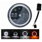 12 шт. 7-дюймовые светодиодный ные фары с кольцевым указателем поворота Halo для lada niva 4x4 suzuki samurai 7 дюймов DRL Halo Фары для ваз 2101