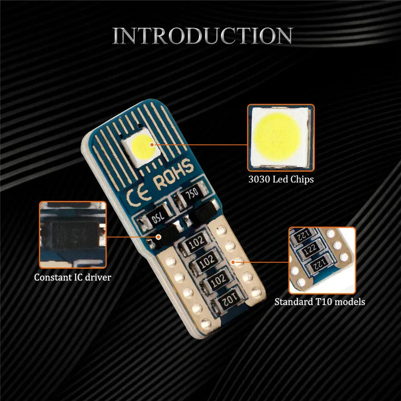Светодиодный светильник T10 W5W 3030SMD для Mitsubishi Outlander Lancer Asx 10 9 Pajero Carisma L200 салона