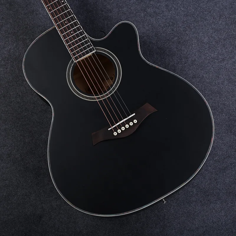 Акустическая/электрическая коробка 40/41 дюйма для концерта 6 струнная гитара Basewood