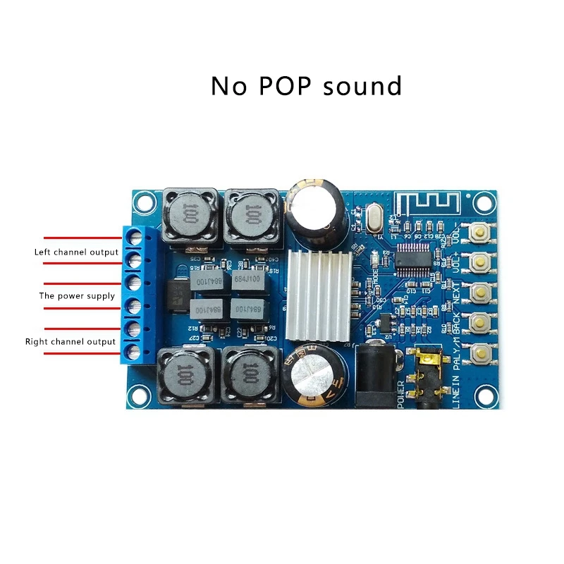 Bluetooth Digital Power Amplifier Board Stereo Dual Channel 50W+50W Audio With Shell | Электроника