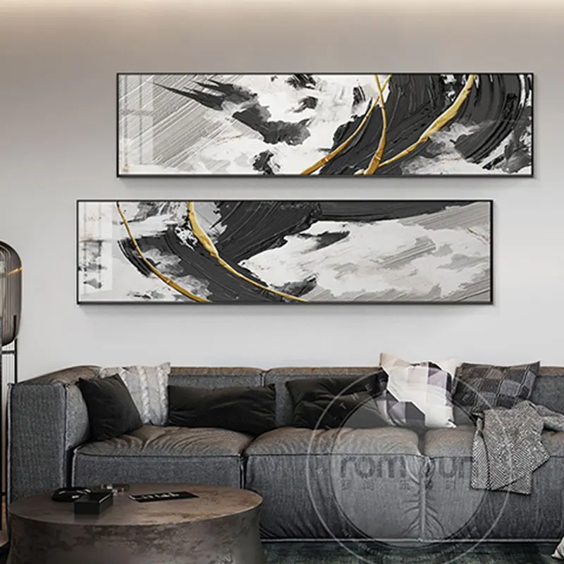 

Abstract White Black Wall Art Bedside Posters Modern Strips Posters Prints Wall Pictures for Living Room Bedroom Aisle Homd Deco